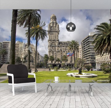 Picture of Uruguay - Montevideo - Centrally located Salvo Palace Palacio Salvo seen from Plaza Independencia Independence square
